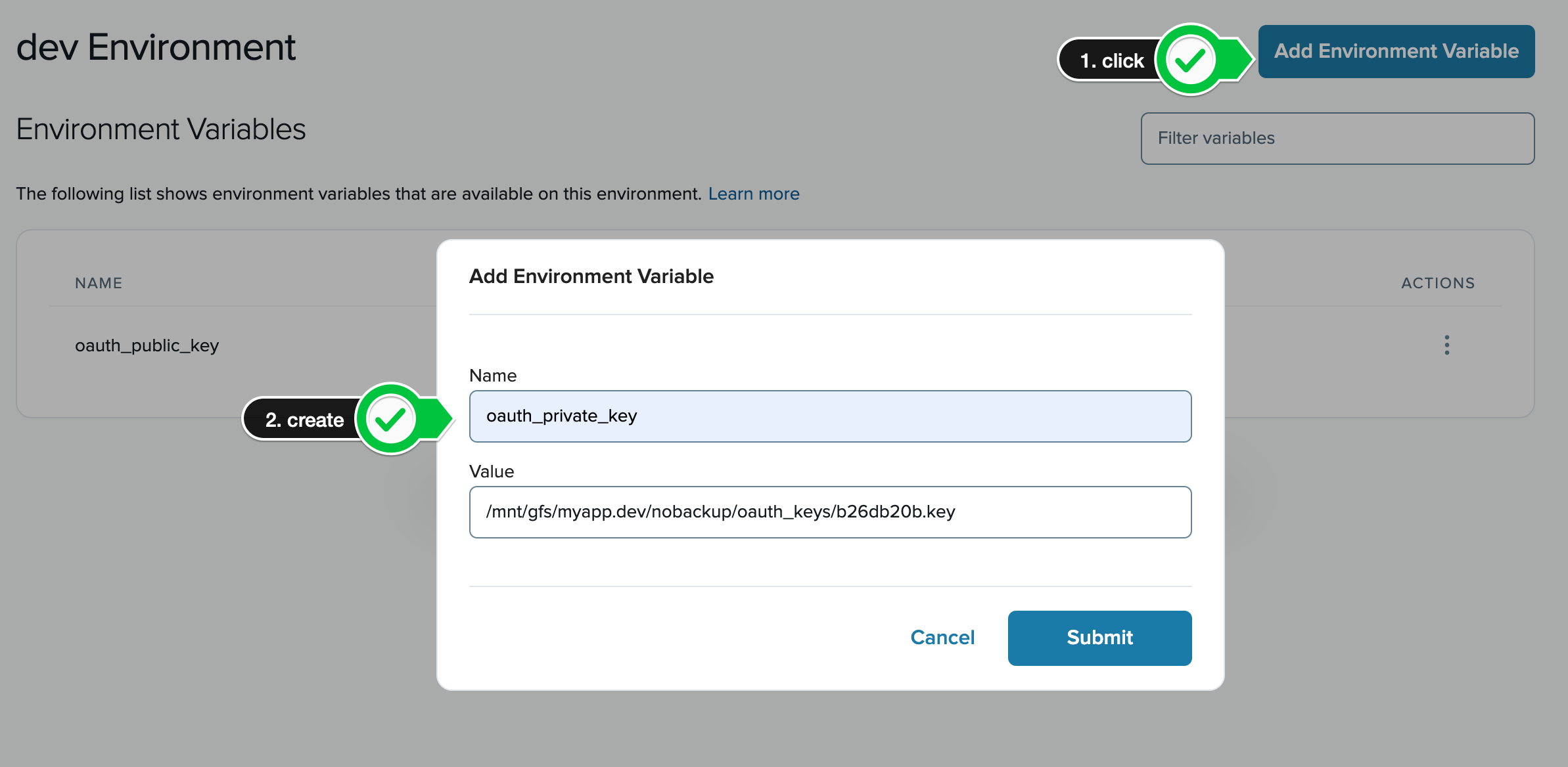 Add oauth environment variables