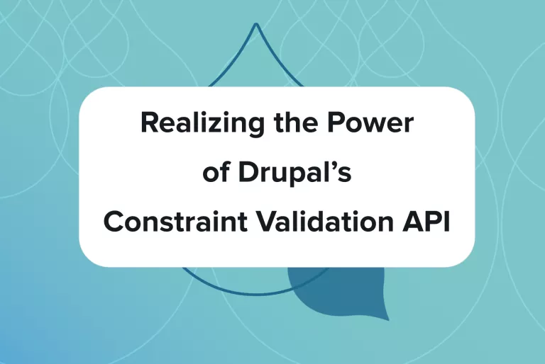 Project View: Realizing the Power of Drupal's Constraint Validation