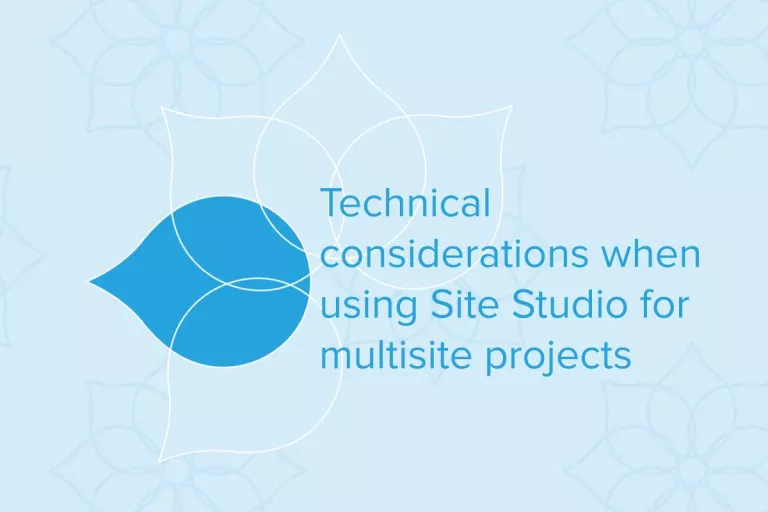 Technical considerations when using Site Studio for multisite projects