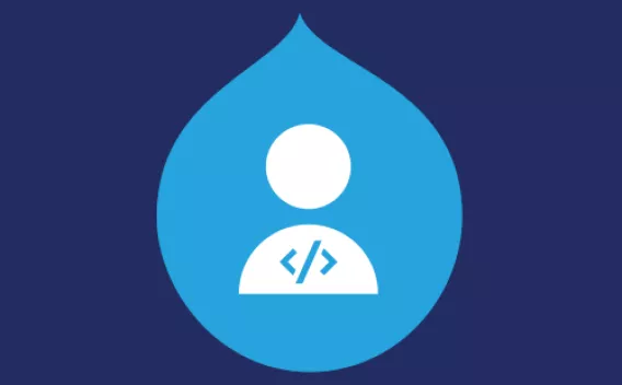 Blue background with the Acquia Dev Portal logo
