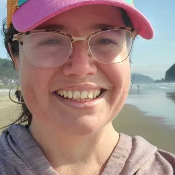 Erin at the Oregon Coast on Vacation